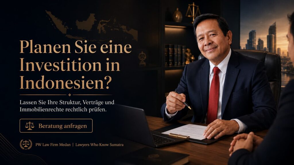 Beratung zum Investieren in Indonesien und zur rechtlichen Prüfung von PT PMA und Immobilienrechten