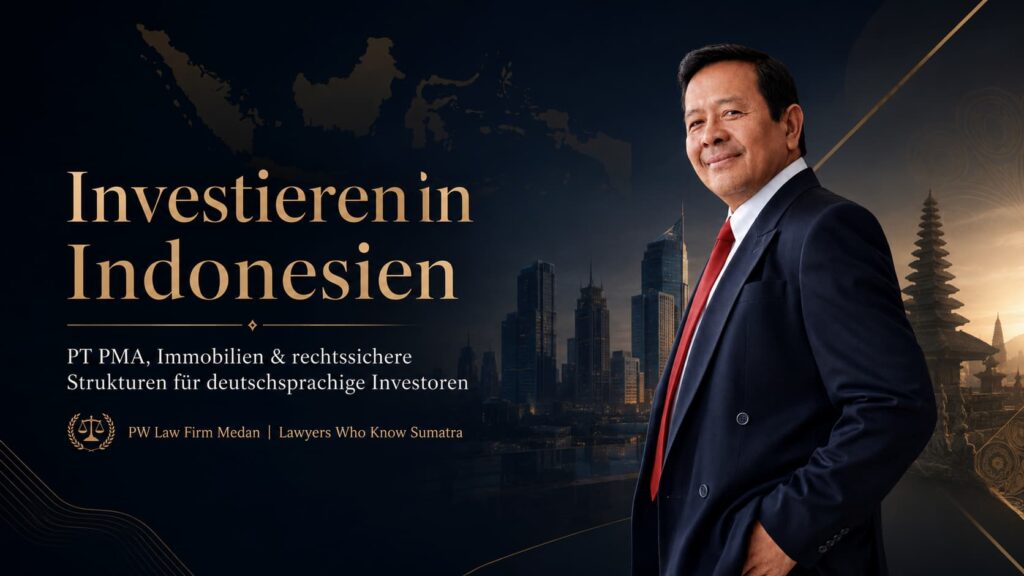 Investieren in Indonesien mit PT PMA und Immobilienrecht durch PW Law Firm Medan